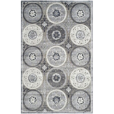 Safavieh Paradise Power Loomed Rectangle Rug- Light Grey - Dark Grey- 5 Ft. 1 In. X 7 Ft. 6 In. PAR645B-5